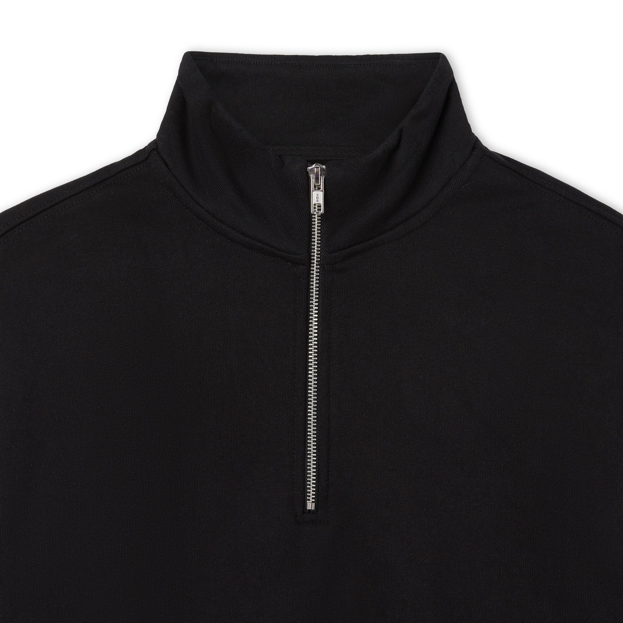 600 GSM 'Black' Quarter Zip Sweatshirt