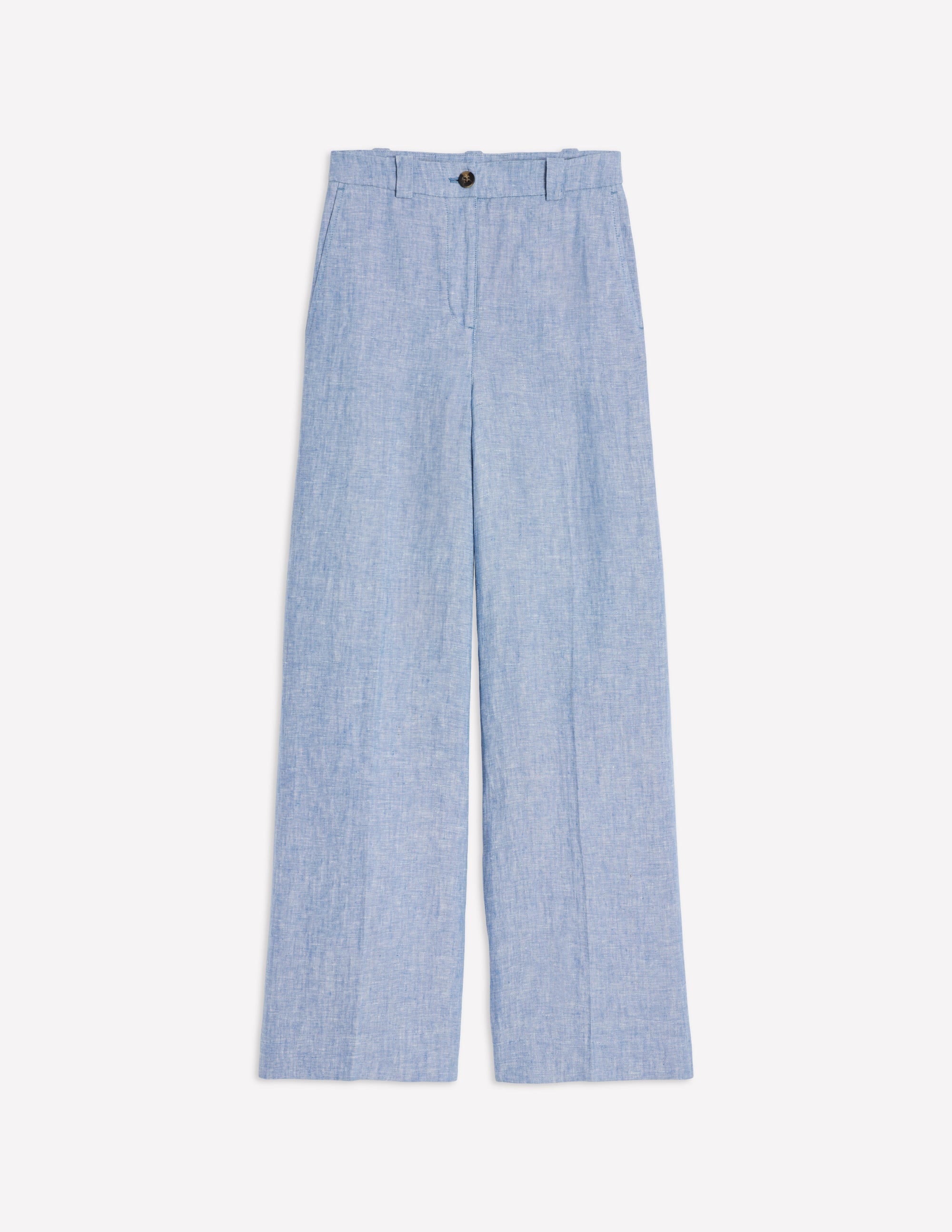 Westbourne Linen Pants-Grey Blue Chambray