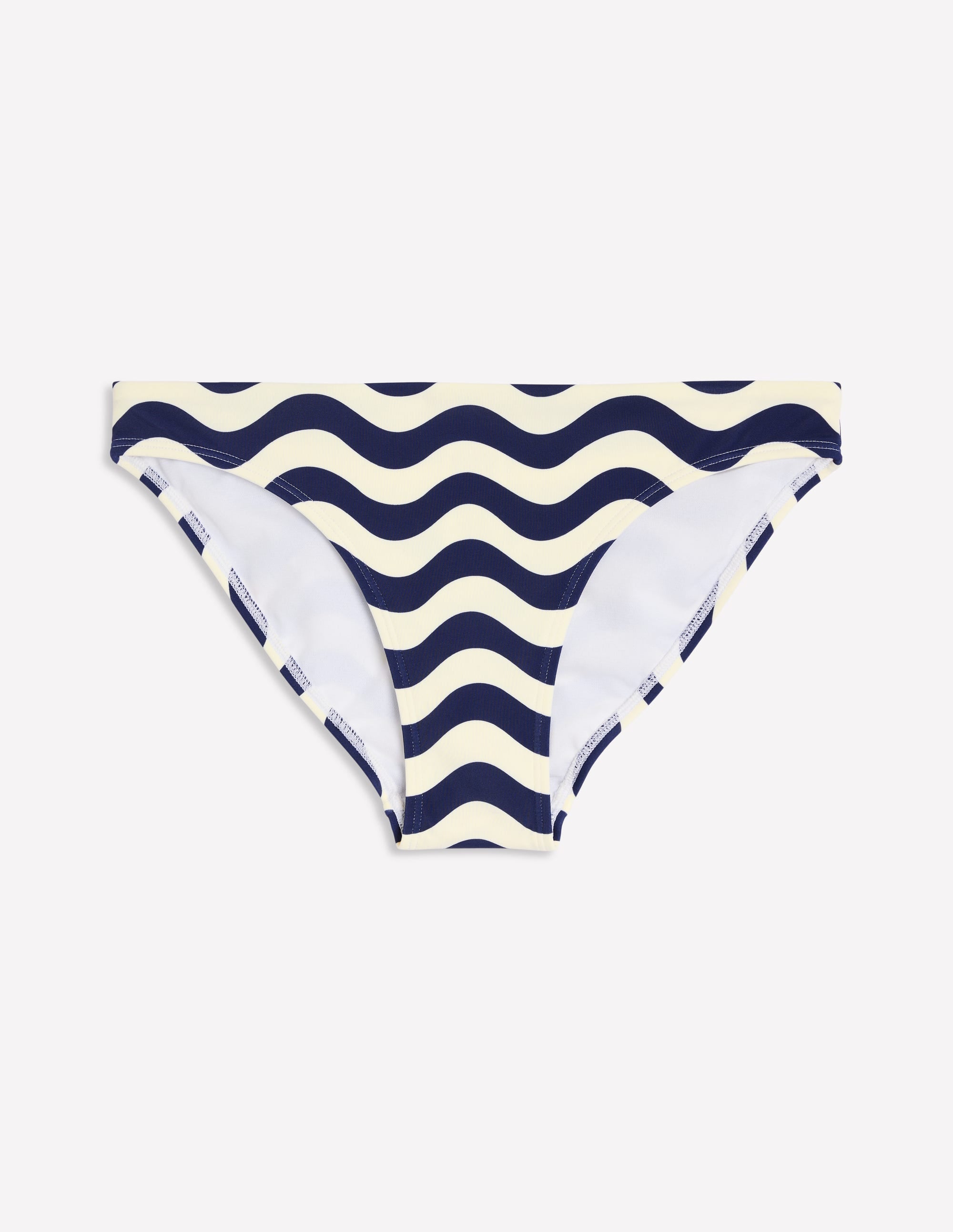 Classic Bikini Bottoms-Navy, Rythmic Wave