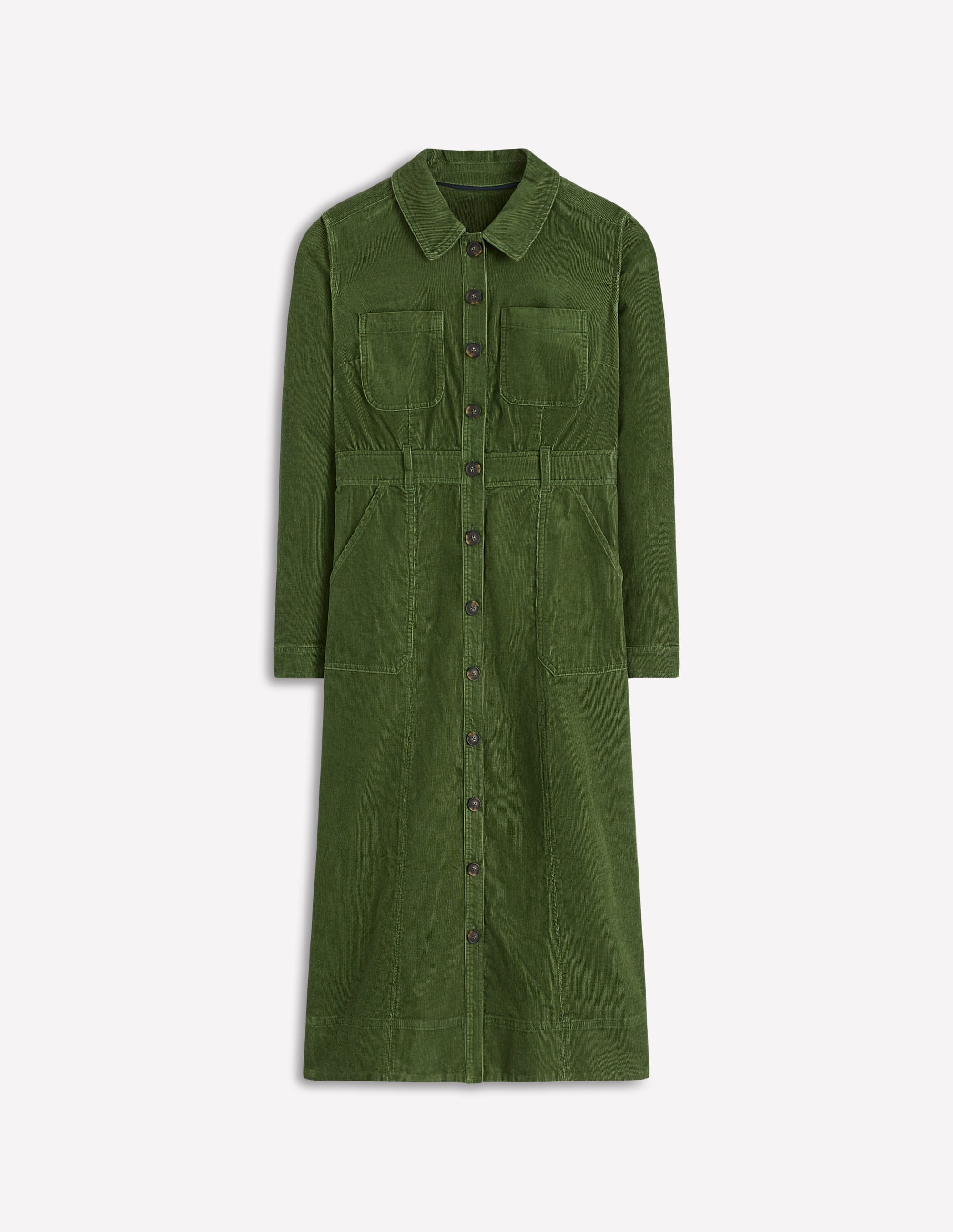 Amanda Cord Midi Dress-Fern