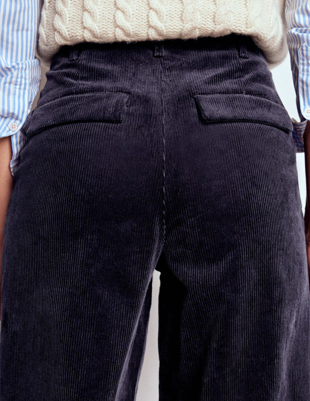 Bloomsbury Cord Pants-NAVY