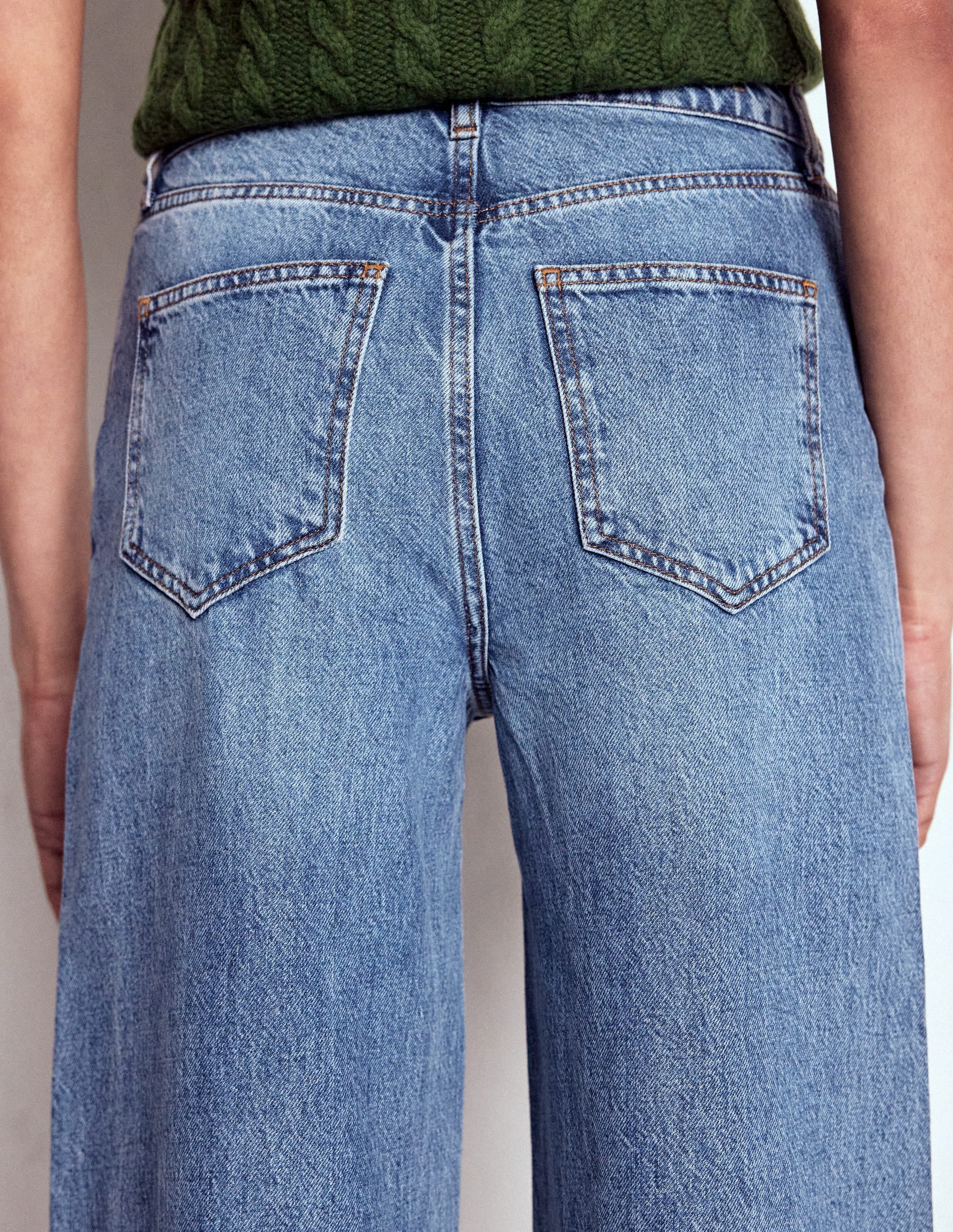Relaxed Wide Leg  Jeans-Mid Vintage