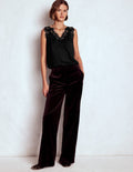 Ara Silk Blend Lace Cami-Black