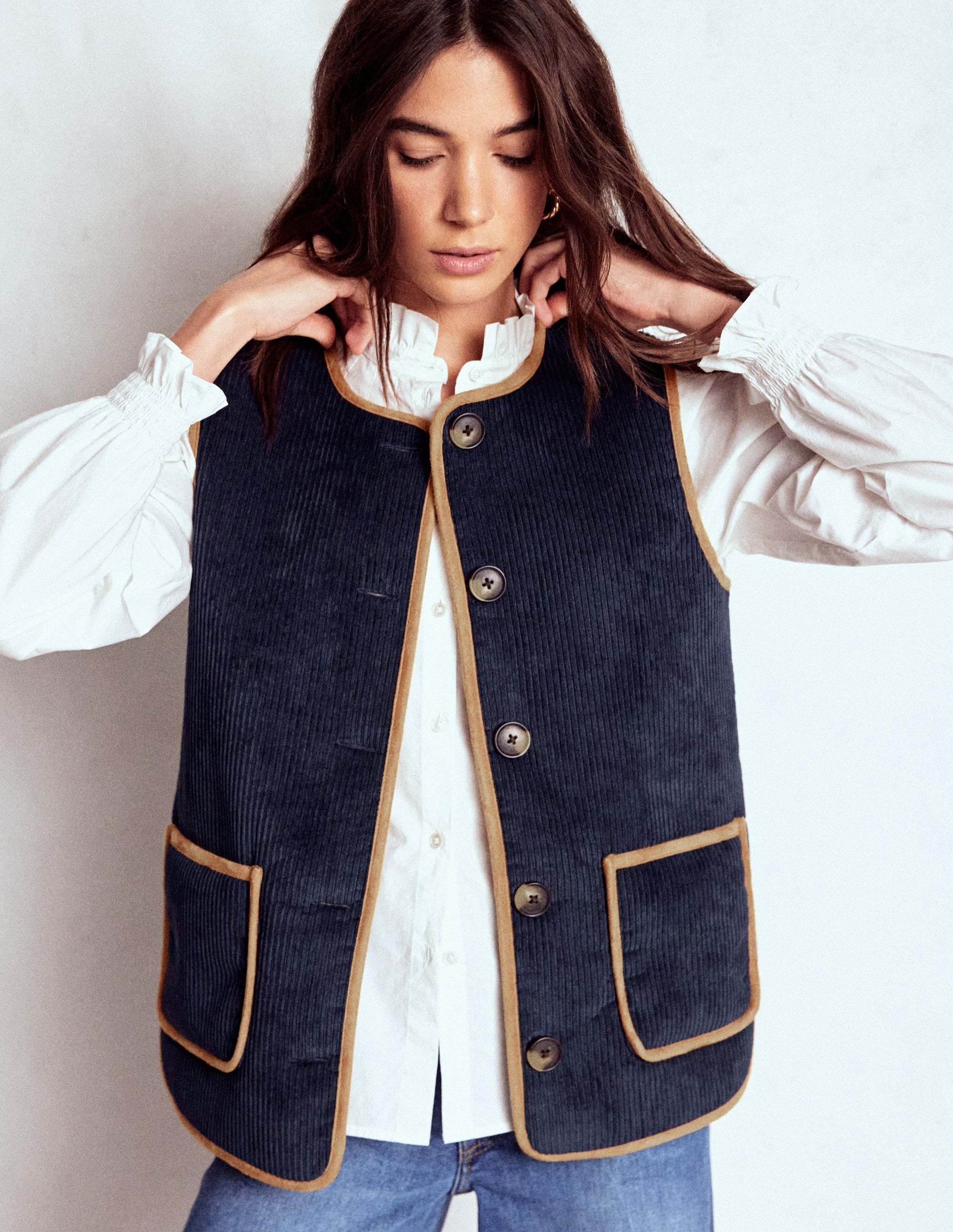 Clerkenwell Reversible Gilet-Navy, Leopard