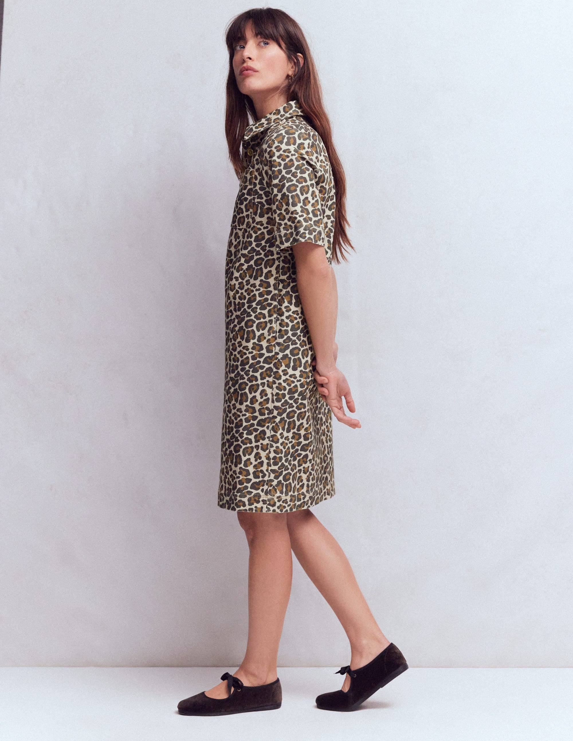 Zia Pocket Shift Dress-Almond Milk, Cheetah Pop
