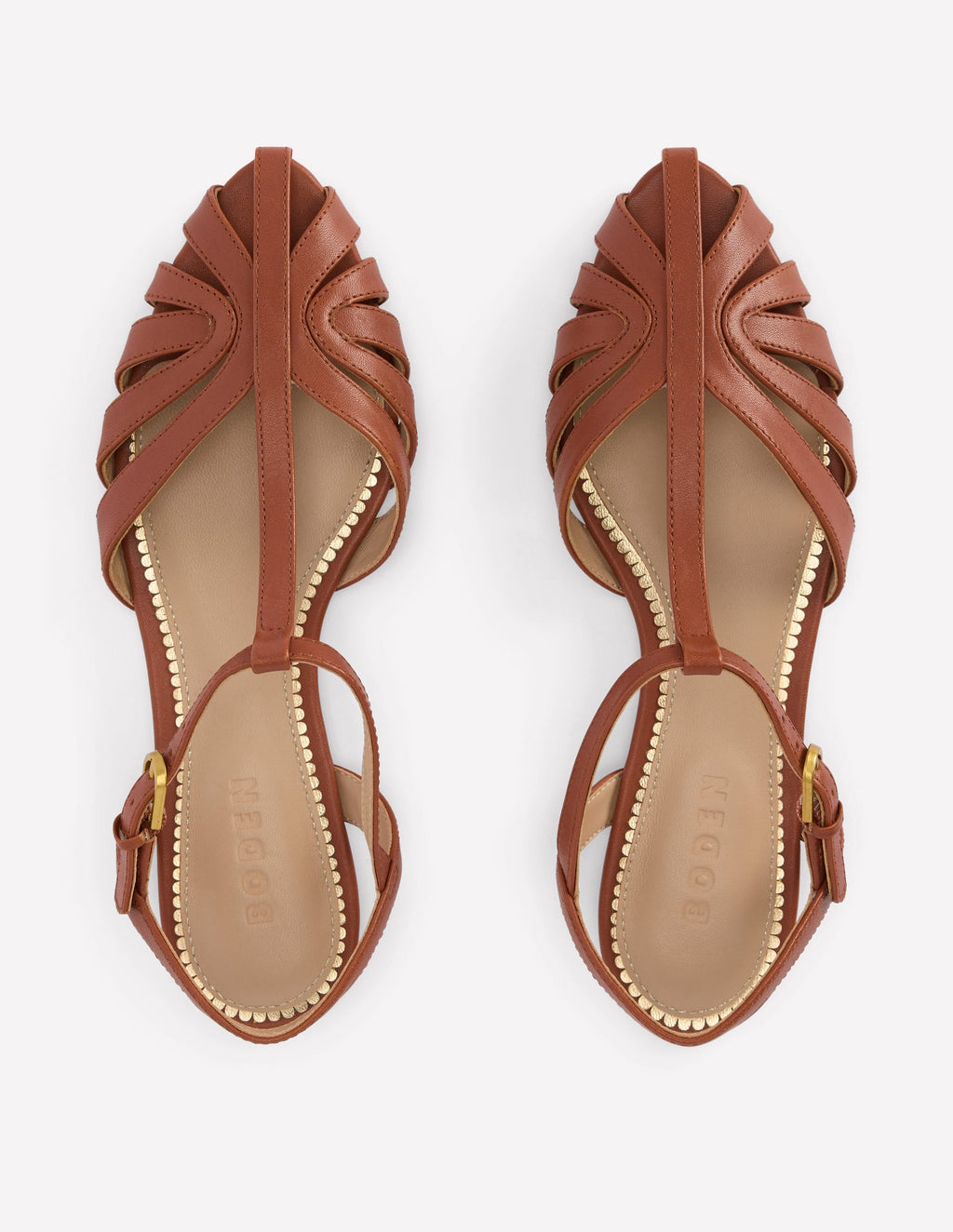Caged Flat Sandal-Tan
