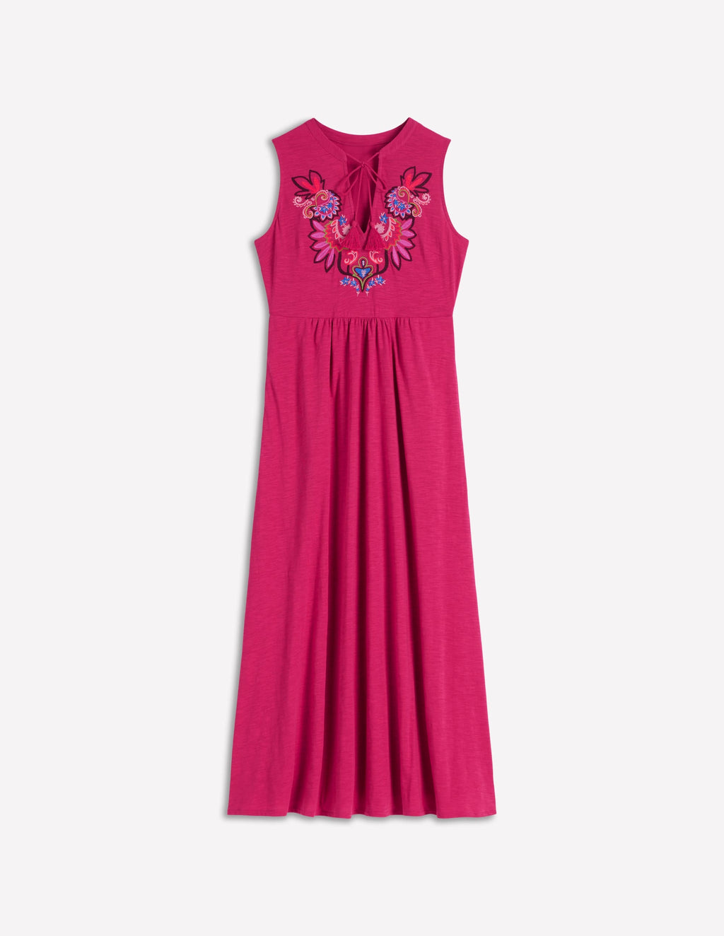 Notch Neck Jersey Maxi Dress-Granita