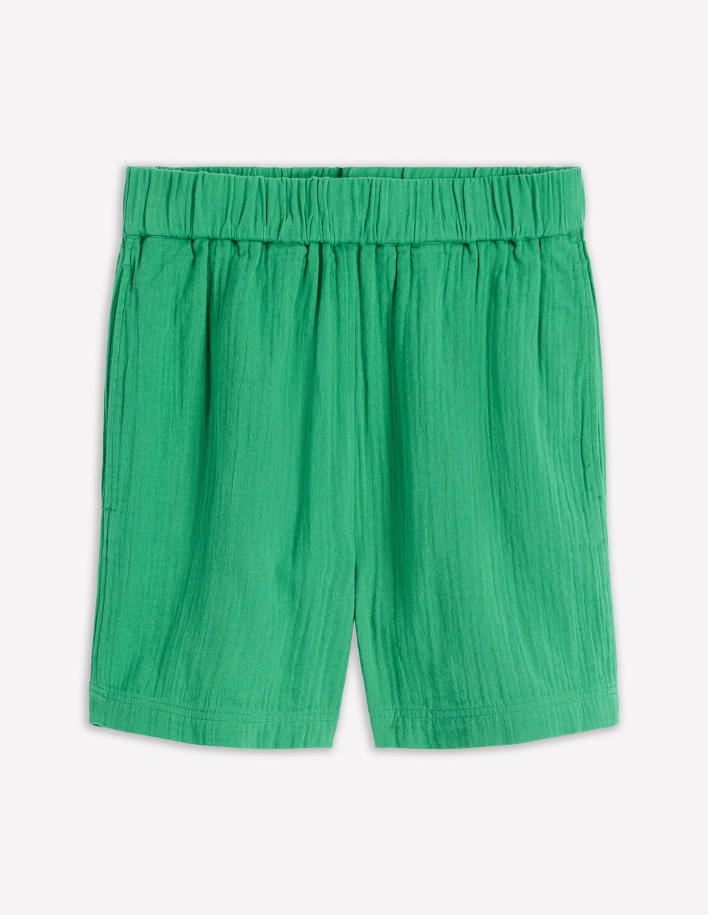 Pull On Double Cloth Shorts-Shamrock Green