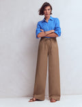 Greenwich Tie Waist Pants-Cappuccino