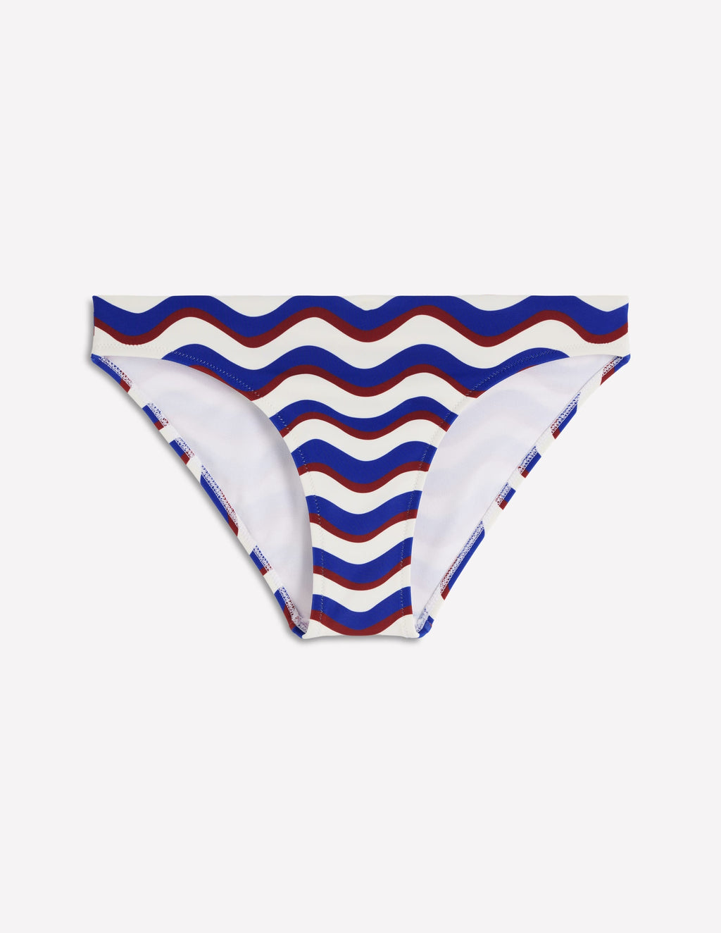 Classic Bikini Bottoms-Navy, Wavy Stripe