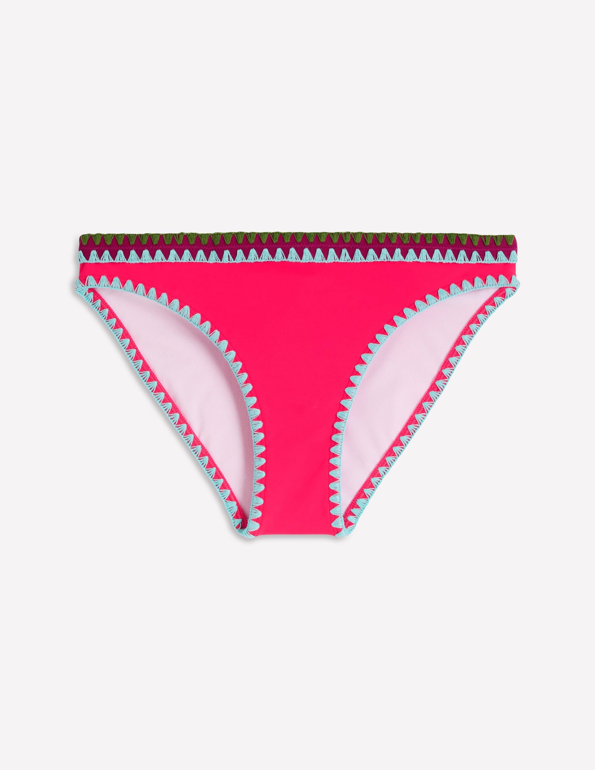 Porto Bikini Bottoms-Rosy, Embroidery