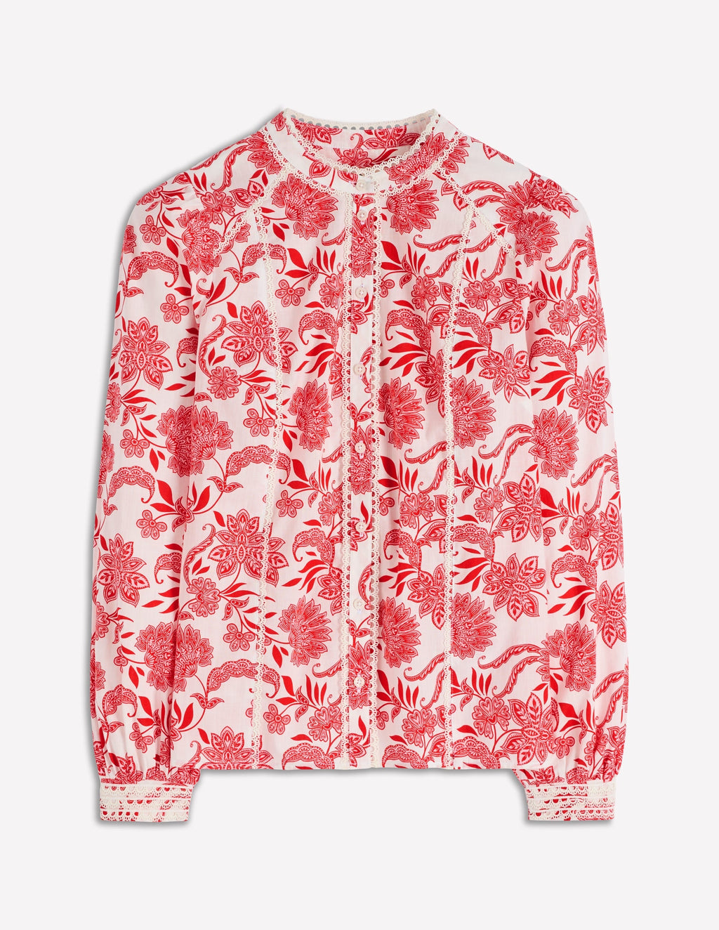 Rhea Trim  Insert Cotton Top-Pink, Elegant Blossom