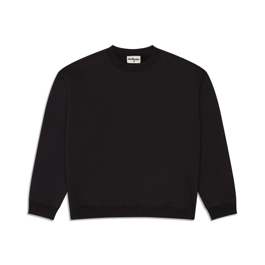 600 GSM 'Black' Fleece Crewneck