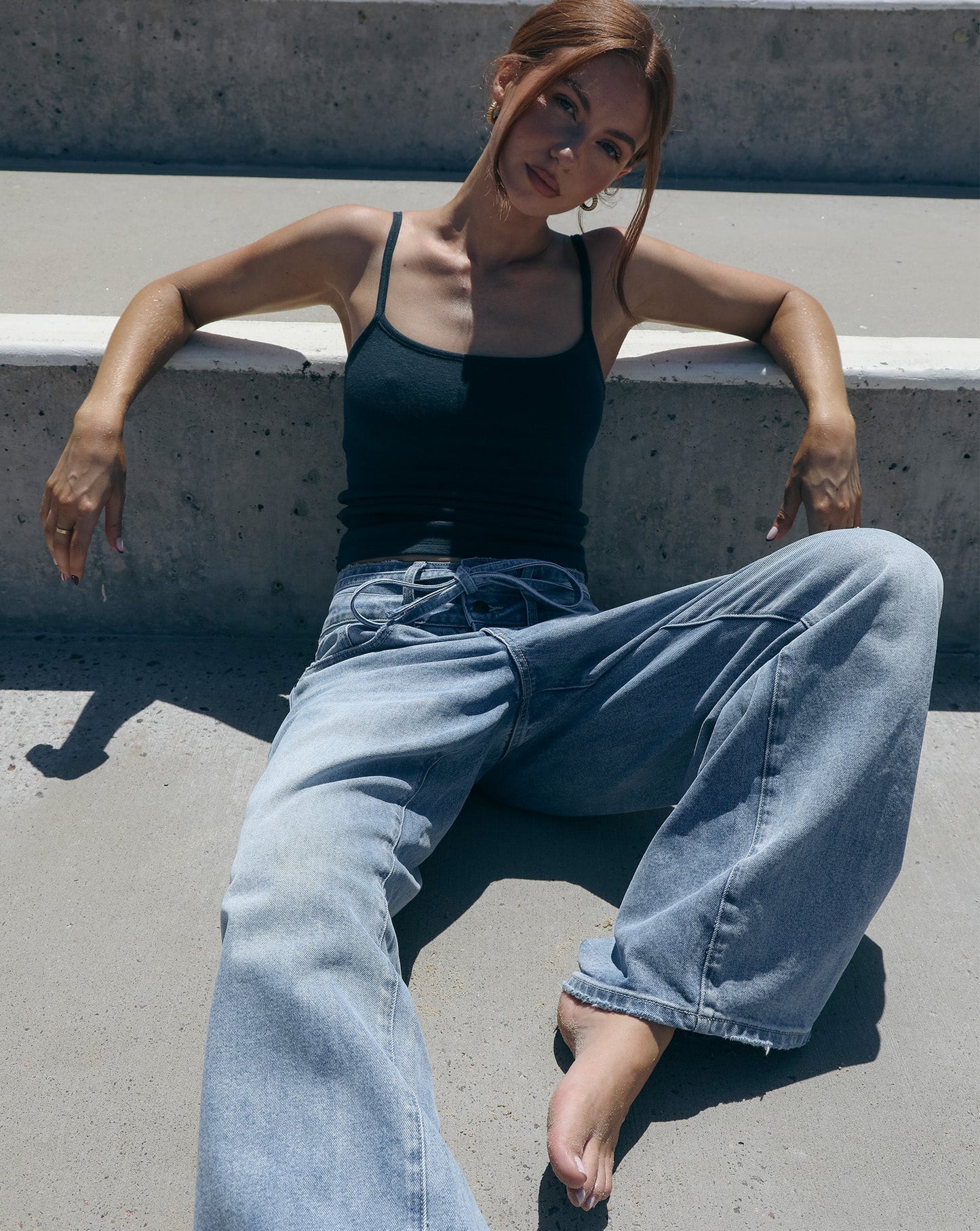 Hansen Baggy Jeans Mid Blue Regular/Tall