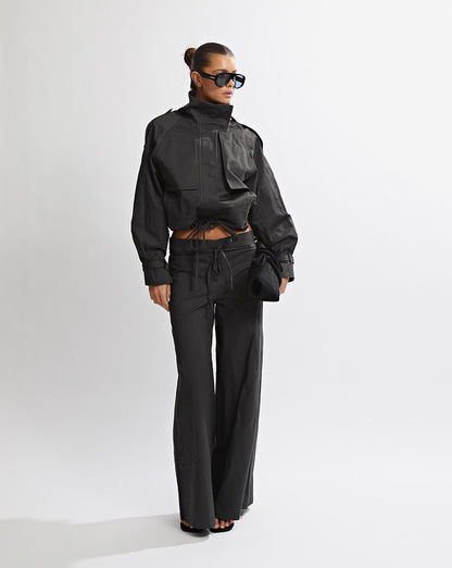Harper Trousers Steel Cropped