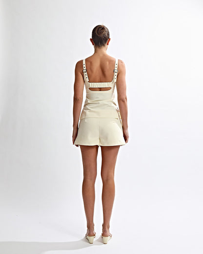 Luca Shorts Pale Yellow Stripe