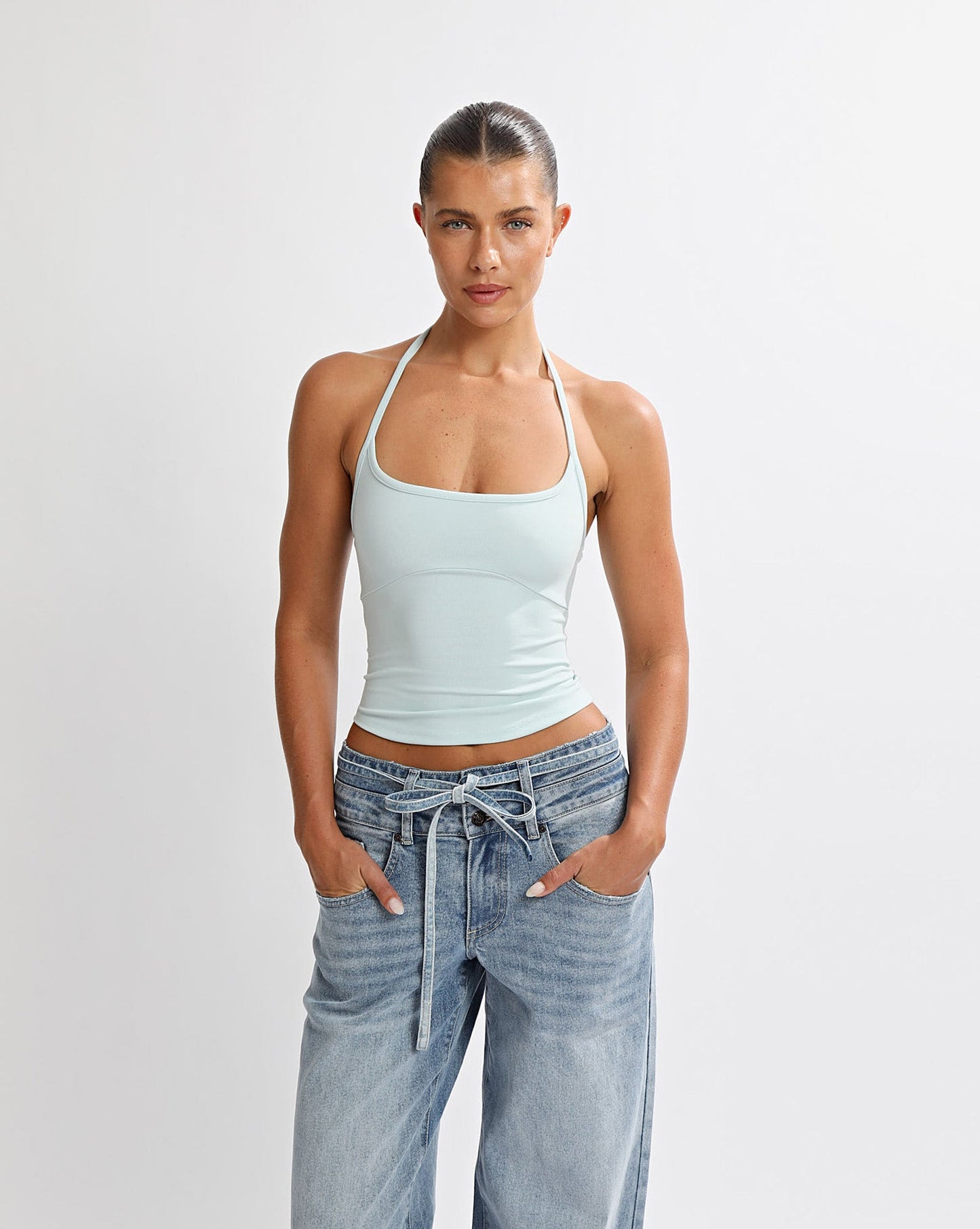 Anna Halter Tank Aqua