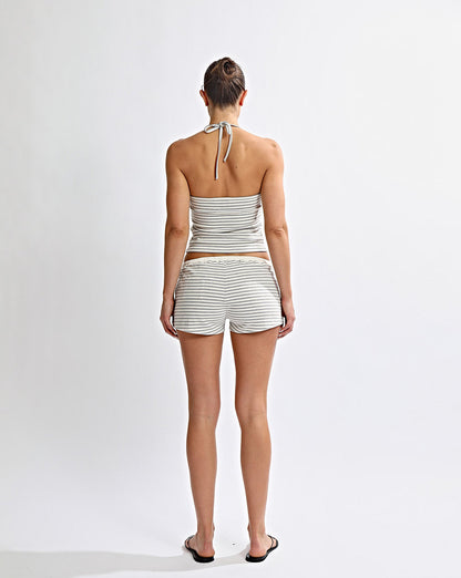 Milan Halter Tank Grey/White