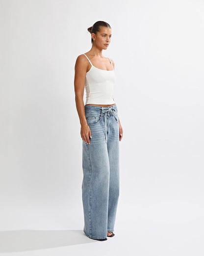 Hansen Baggy Jeans Mid Blue Regular/Tall