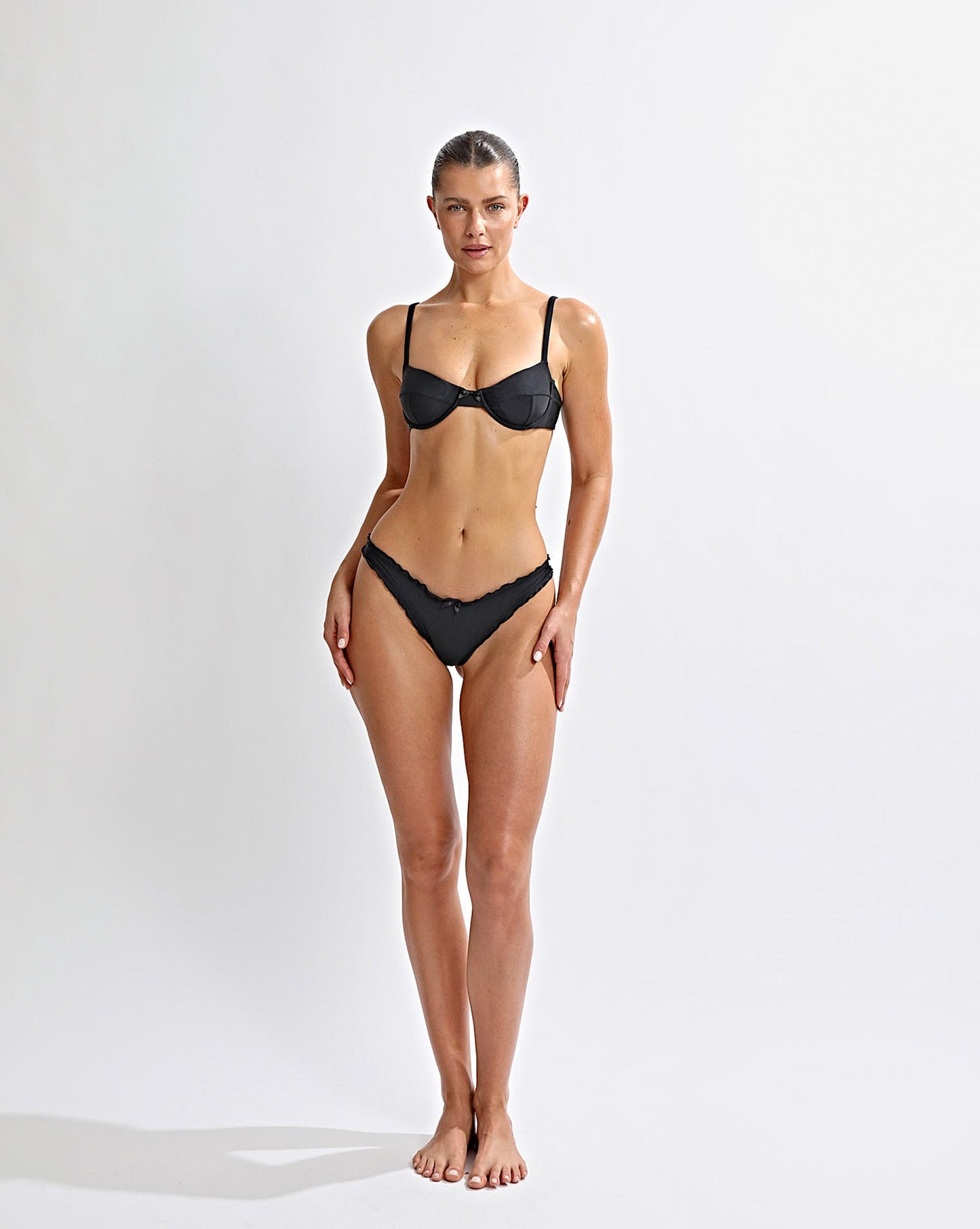 Karlo Balconette Bikini Top Black