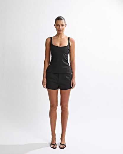 Luca Top Black Stripe