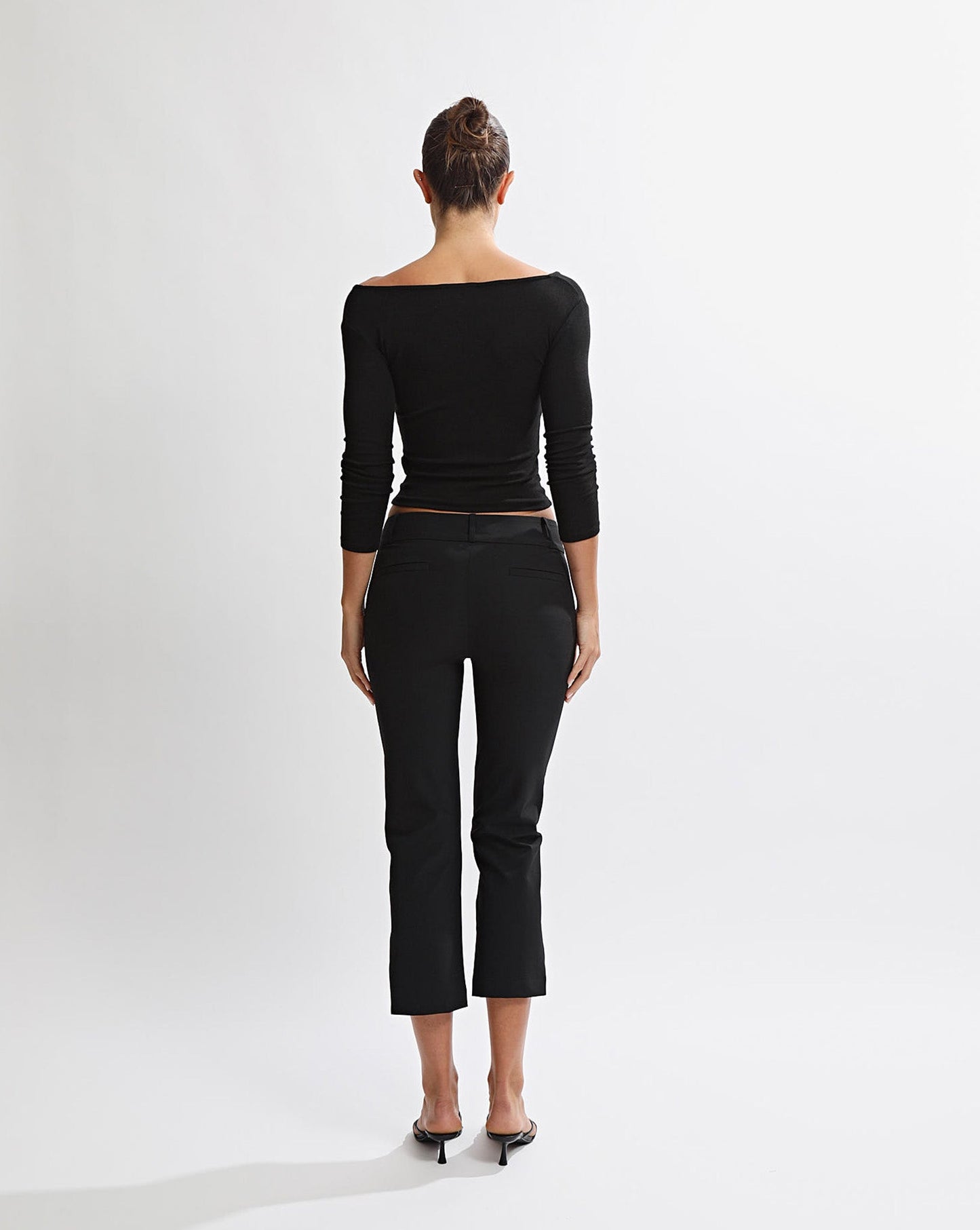 Miranda Capri Trousers Black Cropped