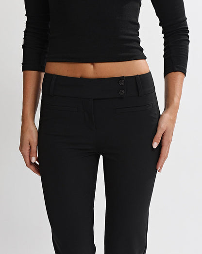 Miranda Capri Trousers Black Cropped