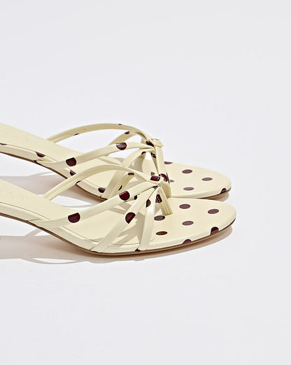 Rommy Heel Yellow Polka