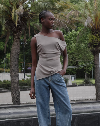 Lani Off Shoulder Top Stone