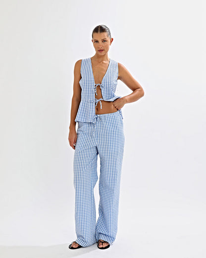 Lila Pants Blue Gingham Regular/Tall