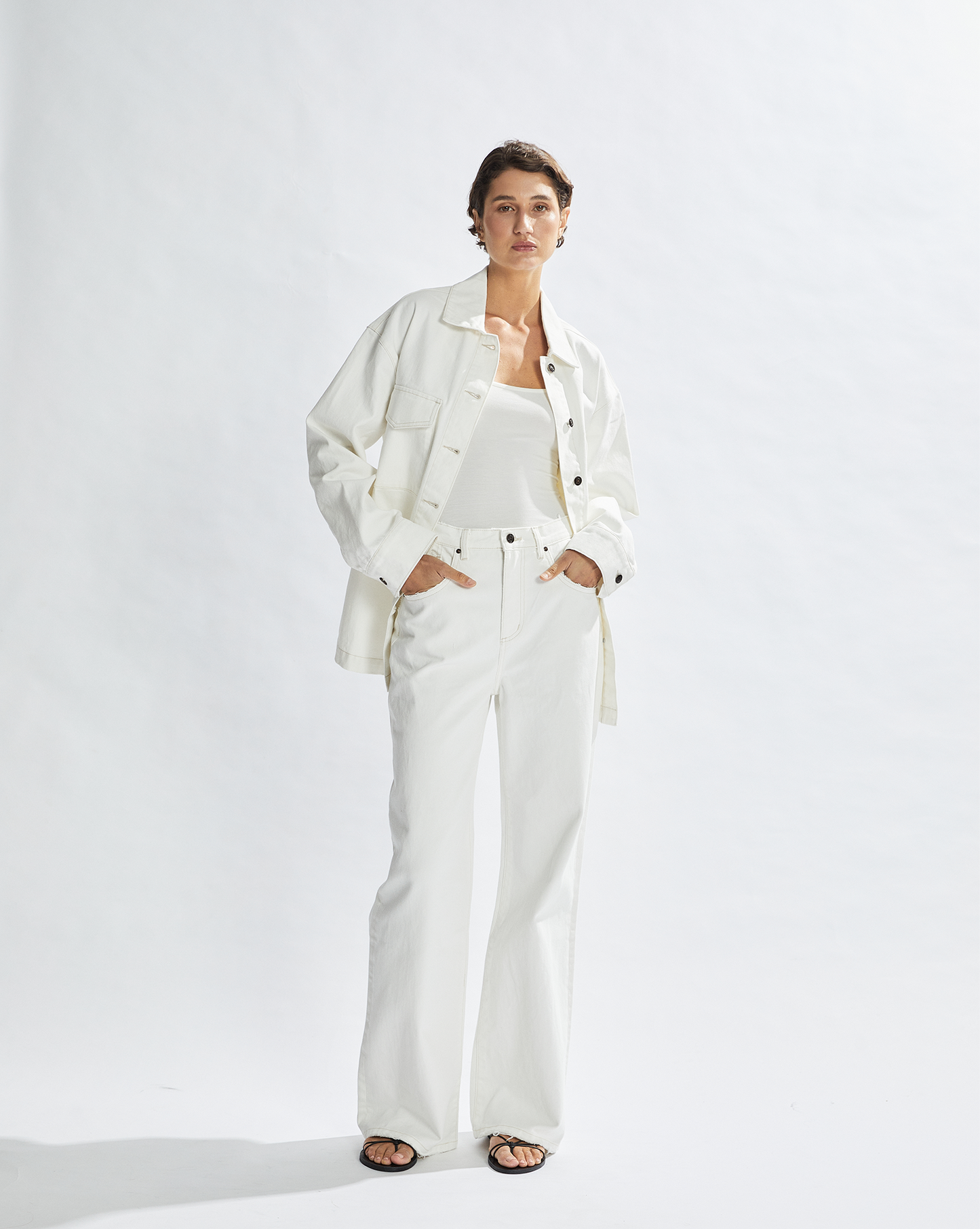Harley Denim Shirt White