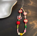 Fruit Red Apple Bead Phone Charm Straps
