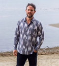 One World Brothers Glacier Mountain Ikat Shirt