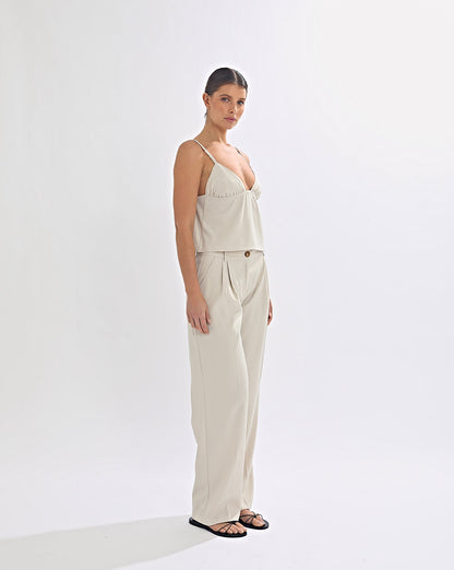 Naomi Trousers Almond Cropped