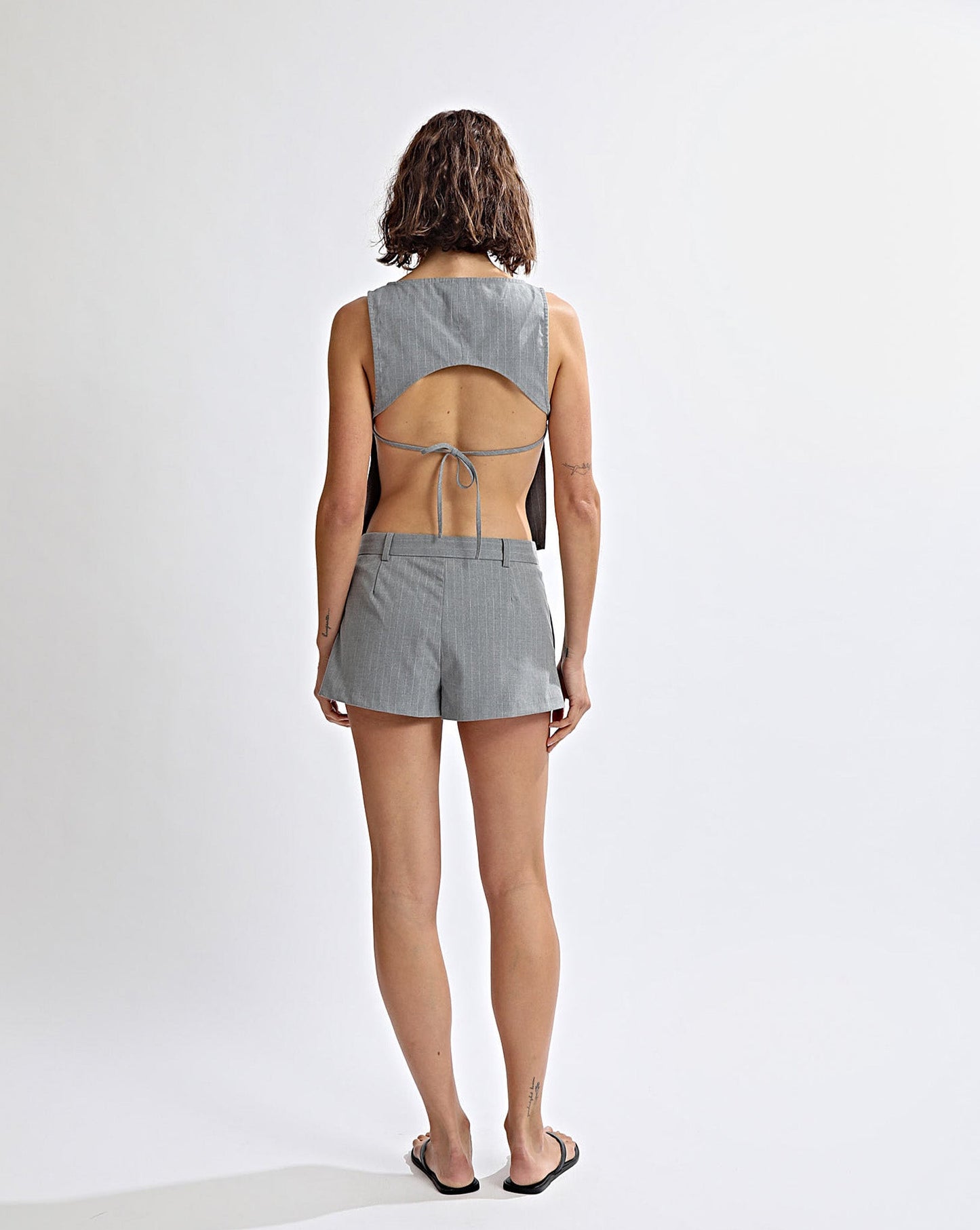Celine Top Grey Stripe