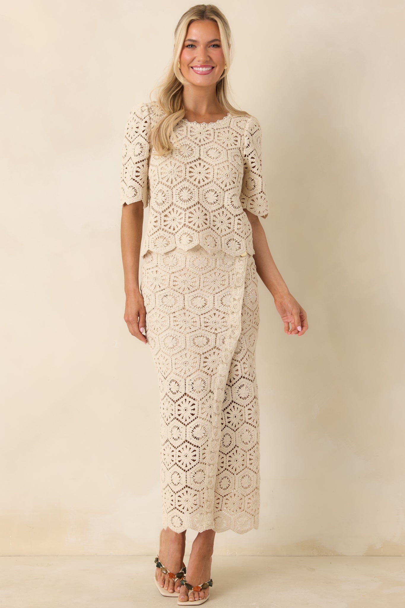Z Supply Natural Raquel Lace Skirt