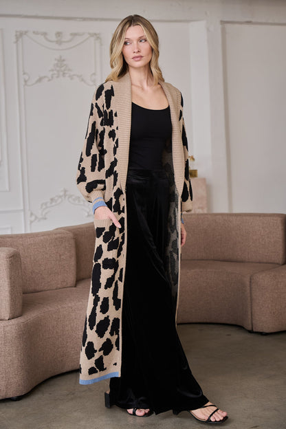City Girl Leopard Duster Cardigan