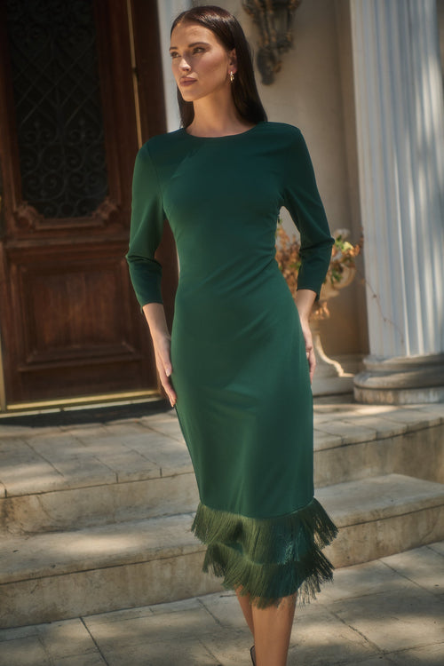 Alannah Fringe Midi Dress
