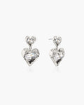 Forever Heart Earrings in Silver