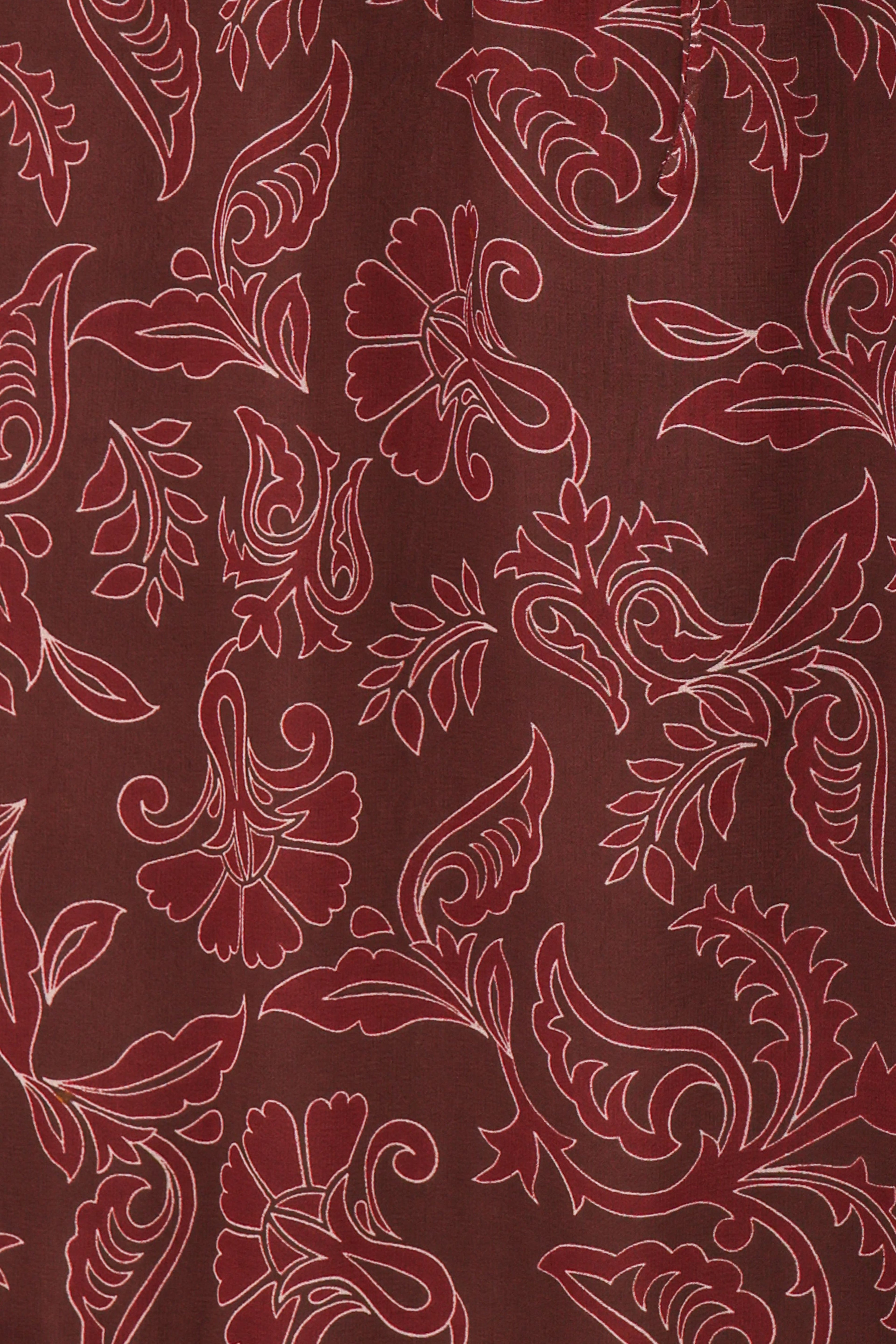 Keziah Long Sleeve Maxi Dress - Burgundy Paisley