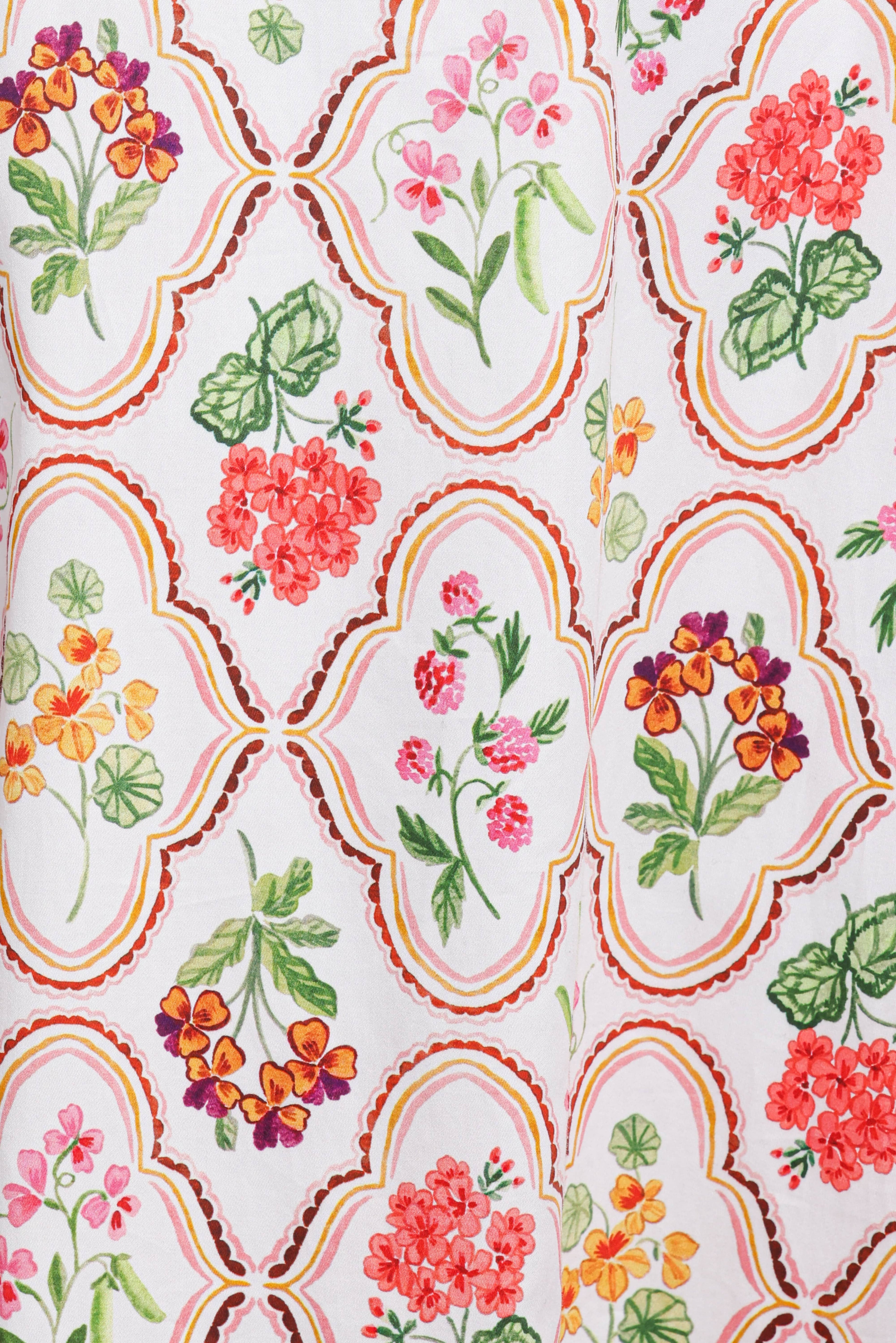 Lucille Maxi Dress - Coral Wildflower