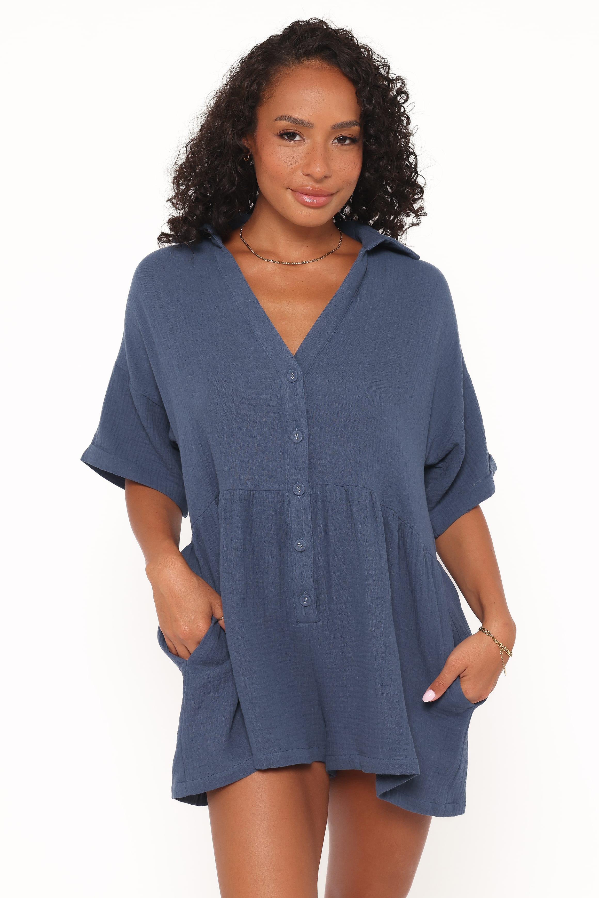 Winny Romper - Denim Blue