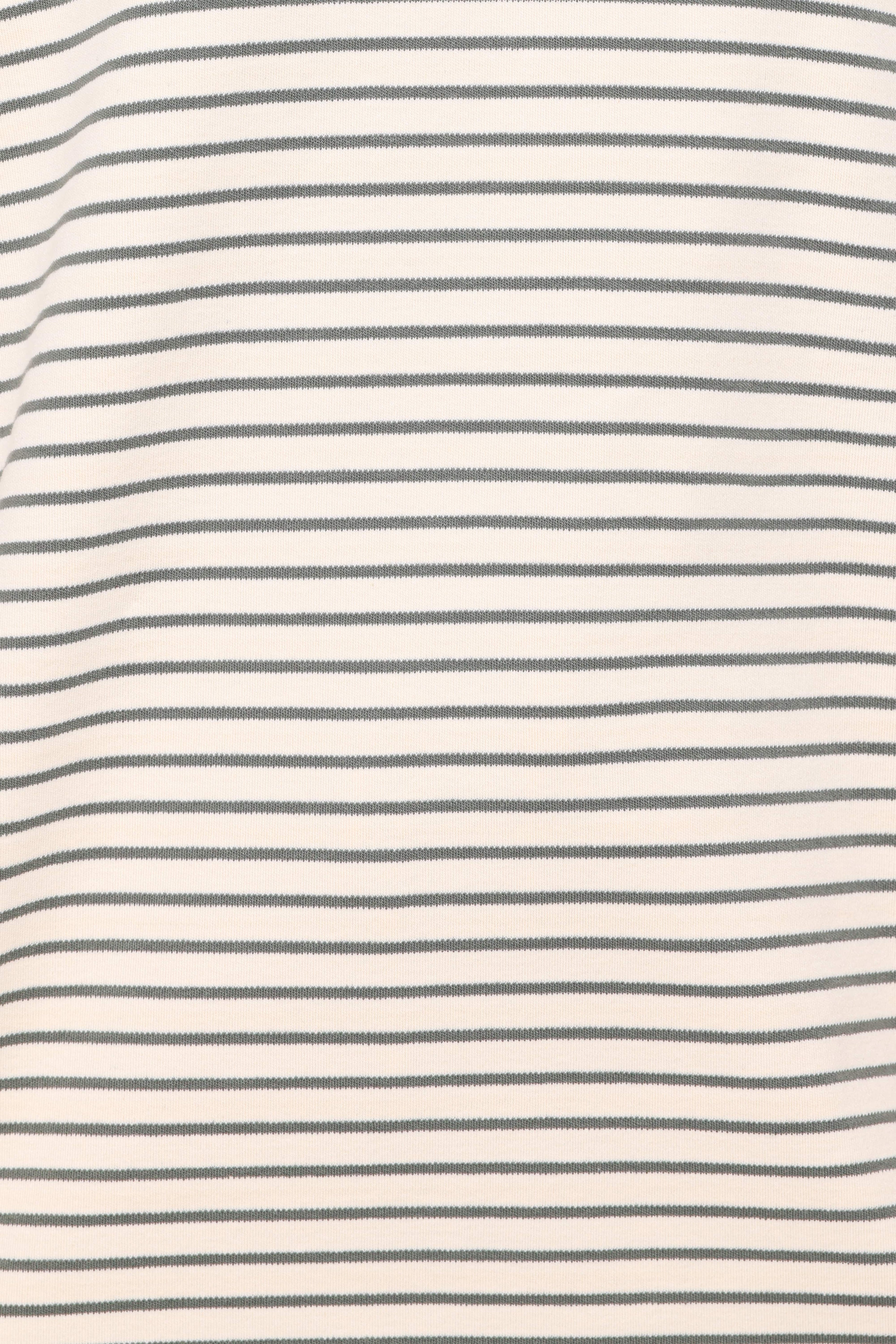 Hellen Stripe Short Set - Cream/Green Stripe
