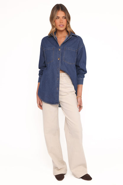 Anicia Denim Shirt - Dark